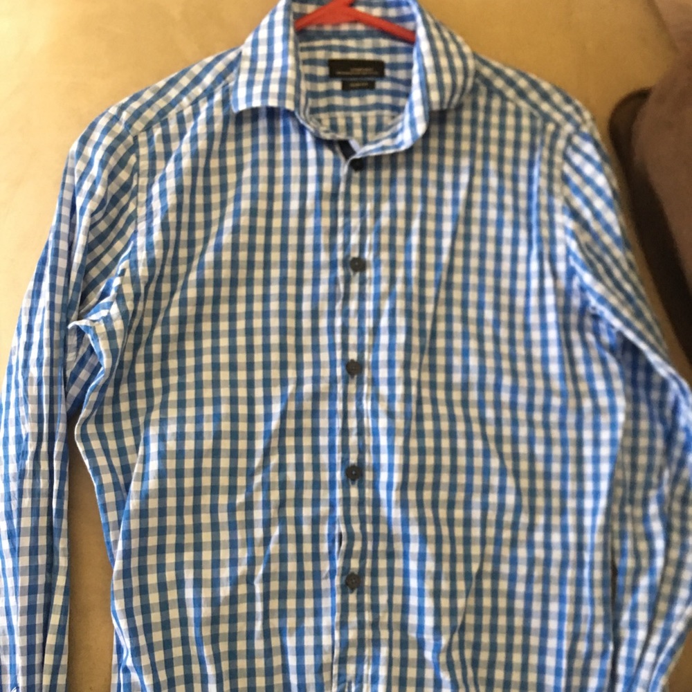 Great looking blue square shirt, zara